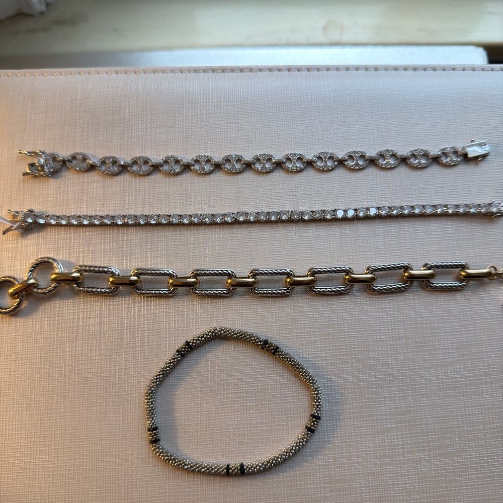 Bundle of 4 Silver and Gold Bracelet Set
